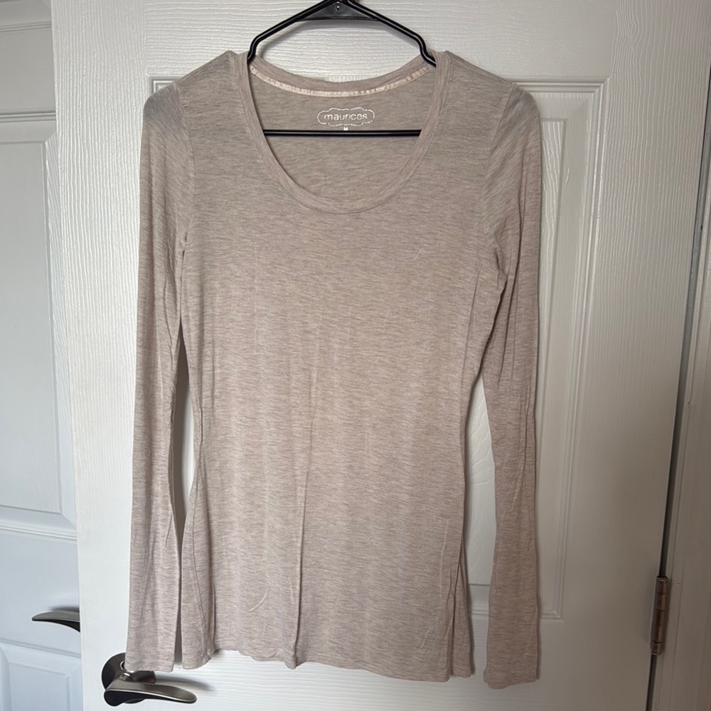 Maurices Women's Beige Long Sleeve Top